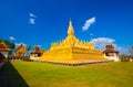 Pha That Luang, the golden stupa on the outskirts of Vientiane, Royalty Free Stock Photo