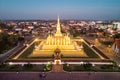 Pha That Luang, \'Great Stupa\' is a gold-covered large Buddhist stupa in the centre of Vientiane, Laos. It is generally regarded Royalty Free Stock Photo