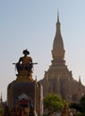 Pha That Luang Great Stupa in Vientiane Laos Royalty Free Stock Photo