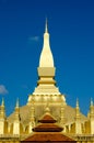 Pha That Luang stupa in Vientiane, Laos. Royalty Free Stock Photo