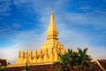 Pha That Luang(Temple) or Great Stupa in Vientiane, Symbol of Laos. Royalty Free Stock Photo