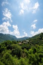 Pha Mee village with mountain view Royalty Free Stock Photo