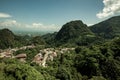 Pha Mee village with mountain view Royalty Free Stock Photo