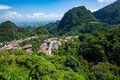 Pha Mee village with mountain view Royalty Free Stock Photo