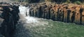 Pha Suam waterfall. Panorama. Laos landscape.