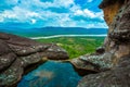 Pha Taem, Pha Sok, another tourist attraction in Kaeng Tana National Park At Khong Chiam District, Ubon Province, Thailand