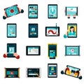 Phablet Icons Set Royalty Free Stock Photo