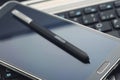 Phablet with stylus pen Royalty Free Stock Photo