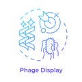 Phage display blue gradient concept icon Royalty Free Stock Photo