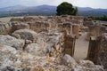 Phaistos, Crete Greece - October 2018: archaeological remains, ancient walls