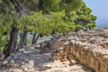 Phaistos palace archaeological site on Crete Royalty Free Stock Photo