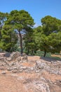 Phaistos palace archaeological site on Crete Royalty Free Stock Photo