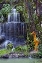 Phalanchai Waterfall and imitation zoo located in public park, Bung Phalanchai Lake, Roi Et Province, northeastern Thailand