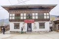 Phallus wall paintings on bhutanese house