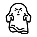 phantom ghost line icon vector illustration
