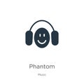 Phantom icon vector. Trendy flat phantom icon from music collection isolated on white background. Vector illustration can be used