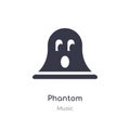 phantom outline icon. isolated line vector illustration from music collection. editable thin stroke phantom icon on white
