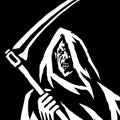 Phantom Reaper. Head in the Hood. Isolated Flat Vector Illustration.