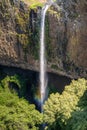 Phantom Waterfall dropping off over vertical basalt walls, North Table Mountain Ecological Reserve, Oroville, California