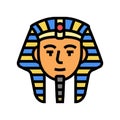 pharaoh egypt color icon vector illustration Royalty Free Stock Photo