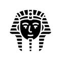 pharaoh egypt glyph icon vector illustration