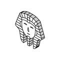 pharaoh egypt isometric icon vector illustration Royalty Free Stock Photo