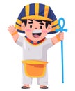 Pharaoh egypt king costumehappy child wearing egyptian costume