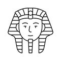 pharaoh egypt line icon vector illustration Royalty Free Stock Photo