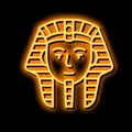 pharaoh egypt neon glow icon illustration