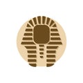 Pharaoh face icon on white background Royalty Free Stock Photo