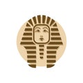 Pharaoh face icon on white background Royalty Free Stock Photo