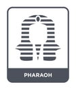 pharaoh icon in trendy design style. pharaoh icon isolated on white background. pharaoh vector icon simple and modern flat symbol Royalty Free Stock Photo