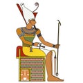 Pharaoh, isolated figure of ancient egypt pharaoh Royalty Free Stock Photo