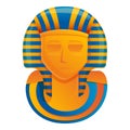 Pharaoh monument icon, cartoon style