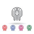 Pharaoh multi color icon. Simple thin line, outline of mythology icons for ui and ux, website or mobile application