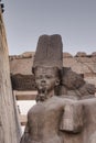 Pharaoh's statue in Karnak temple Royalty Free Stock Photo