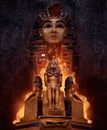 Pharaoh`s tomb statues. Royalty Free Stock Photo