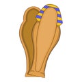 Pharaoh sarcophagus icon, cartoon style Royalty Free Stock Photo