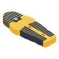 Pharaoh sarcophagus icon, isometric style