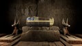 Pharaoh sarcophagus in the tomb Royalty Free Stock Photo