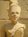Pharaoh statue in anscient Temple of Karnak in Luxor - Ruined Thebes Egypt