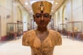 A Pharaoh statue inside of the Museum of Egyptian Antiquities, known commonly as the Egyptian Museum or Museum of Cairo, in Cairo