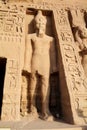 Pharaoh statue at Nefertari temple in Abu Simbel  Egypt Royalty Free Stock Photo