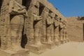 Pharaoh statues in the Amun Temple enclosure in Karnak, Egy Royalty Free Stock Photo