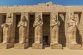 Pharaoh statues in the Amun Temple enclosure in Karnak, Egy Royalty Free Stock Photo