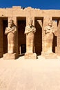 Pharaoh statues in Karnak temple Royalty Free Stock Photo