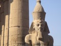 Stone Pharaoh Sculpture Egyptian Temple Royalty Free Stock Photo