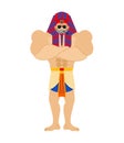 Pharaoh Strong Cool serious. Rulers of ancient Egypt strict. Vector illustration