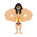 Pharaoh Strong Cool serious. Rulers of ancient Egypt strict. Vector illustration