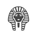 Pharaoh Tutankhamen mask icon - Illustration